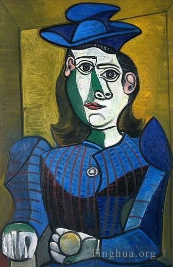 Pablo Picasso Andere Malerei - Buste de femme au chapeau 2 1962