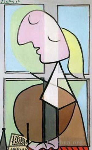 Zeitgenössische Malerei - Büste der Frau im Profil 1932