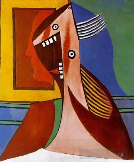 Pablo Picasso Andere Malerei - Büste einer Frau und Autoporträt 1929
