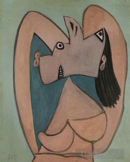 Pablo Picasso Andere Malerei - Buste de femme les bhs croises derriere la Tete 1939