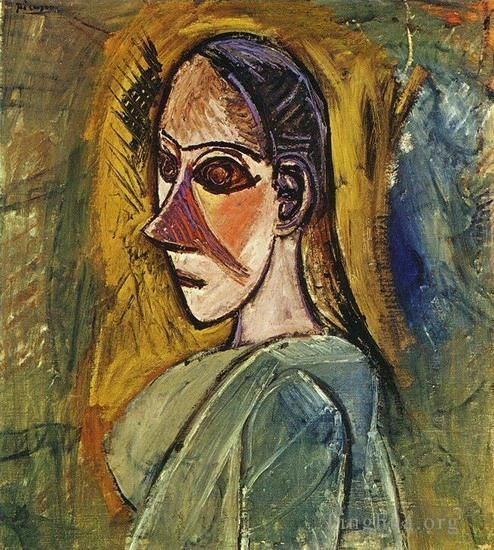 Pablo Picasso Andere Malerei - Buste de femme tude für Les Demoiselles d Avinye 1907