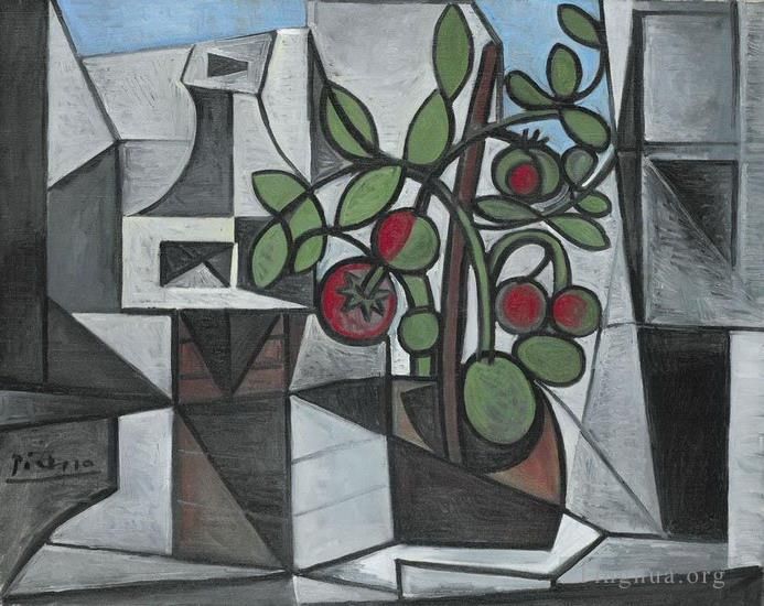 Pablo Picasso Andere Malerei - Karaffe und Plant de Tomate 1944