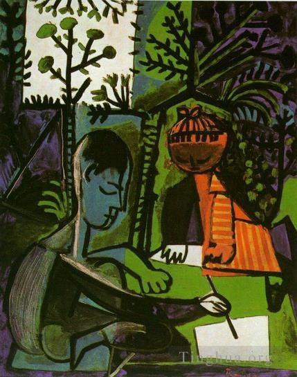 Pablo Picasso Andere Malerei - Claude et Paloma, geboren 1954