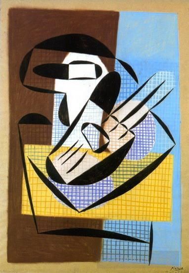 Pablo Picasso Andere Malerei - Compotier et Guitare 1927