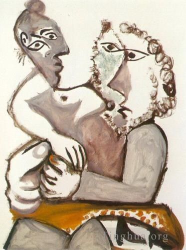 Pablo Picasso Andere Malerei - Paarassistenz 1971