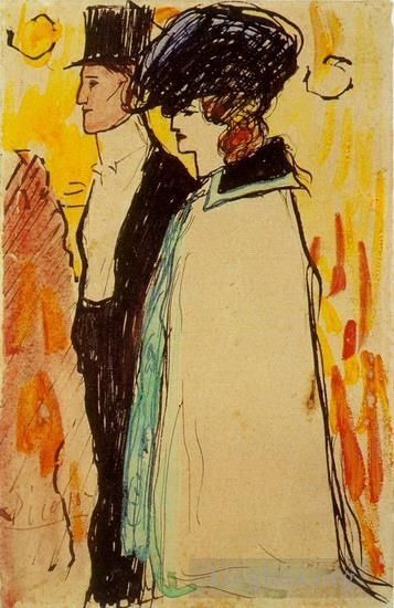 Pablo Picasso Andere Malerei - Paar de Rastaquoueres 1901