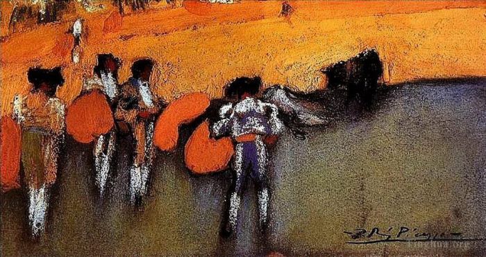 Pablo Picasso Andere Malerei - Courses de Taureaux Corrida 1900