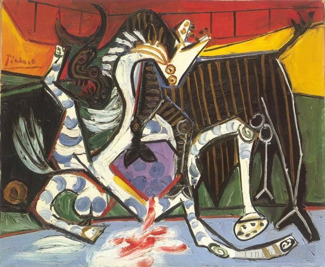 Pablo Picasso Andere Malerei - Courses de Taureaux Corrida 1923