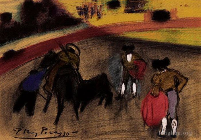 Pablo Picasso Andere Malerei - Courses de Taureaux Corrida 3 1900