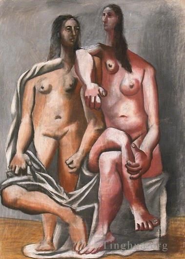 Pablo Picasso Andere Malerei - Deux baigneuses 1920
