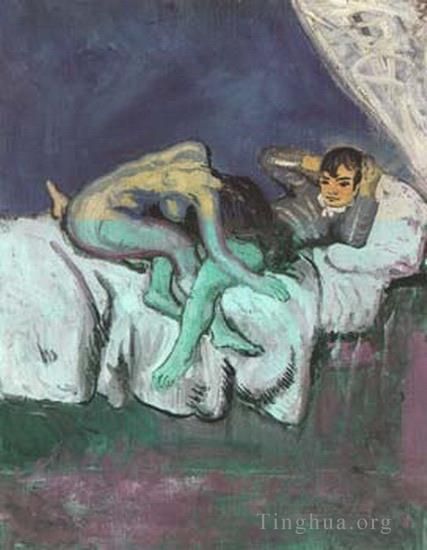 Pablo Picasso Andere Malerei - Erotische Szene Blcene Erotique 1903