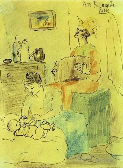 Pablo Picasso Andere Malerei - Familie de Bouffon 1905