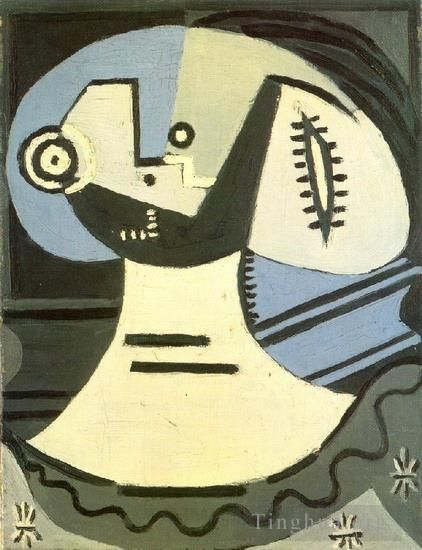 Pablo Picasso Andere Malerei - Femme a la collerette 1938