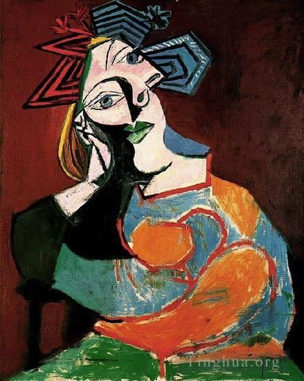 Pablo Picasso Andere Malerei - Femme accoudee 1937