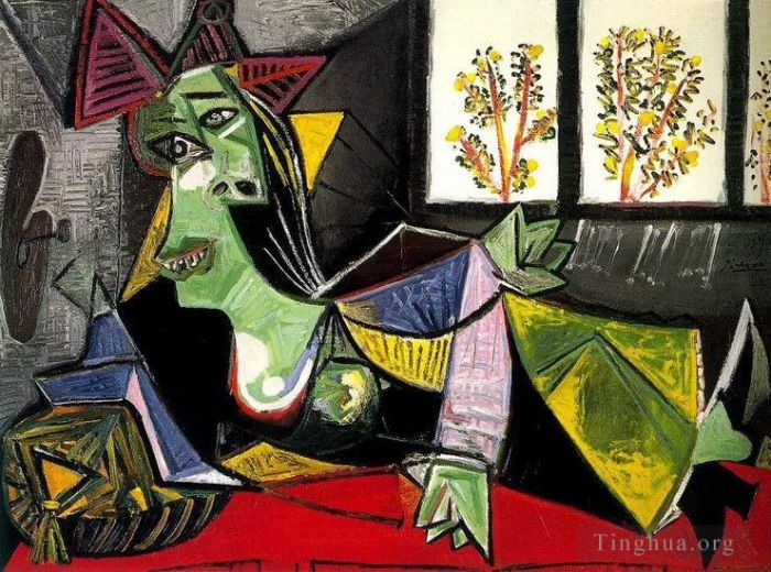 Pablo Picasso Andere Malerei - Frau allein auf einem Sofa Dora Maar 1939