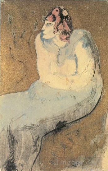 Pablo Picasso Andere Malerei - Femme assise 1901