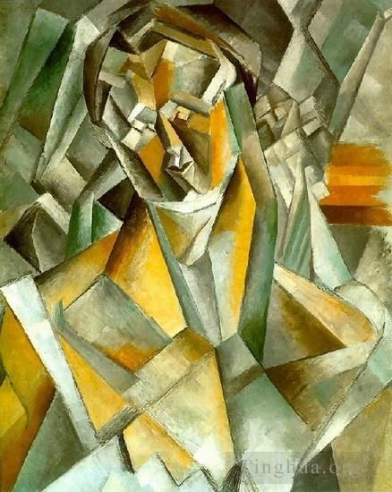 Pablo Picasso Andere Malerei - Femme assise 1909