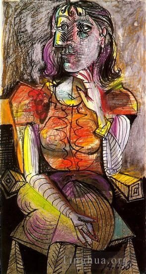 Pablo Picasso Andere Malerei - Femme assise 1938 2