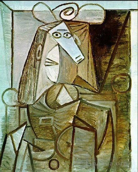 Pablo Picasso Andere Malerei - Femme assise 1938 3