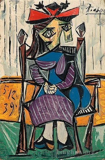 Pablo Picasso Andere Malerei - Femme assise 2 1962