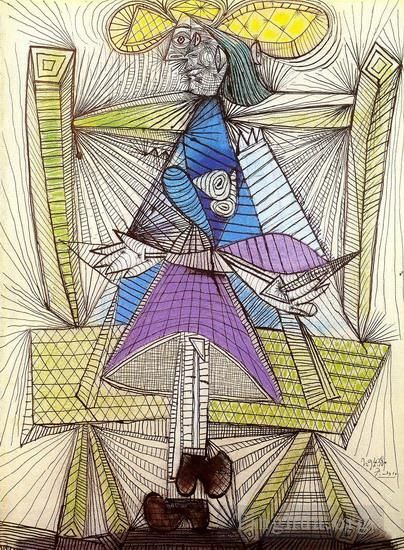 Pablo Picasso Andere Malerei - Frau unterstützt Dora Maar 1938