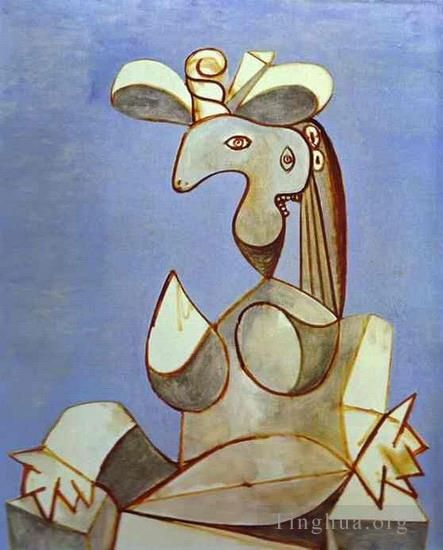 Pablo Picasso Andere Malerei - Femme assise au chapeau 2 1939