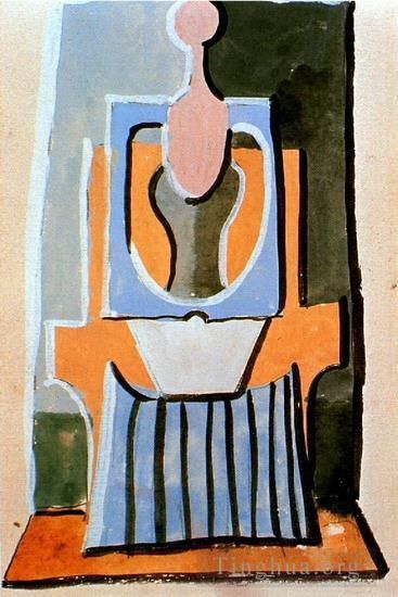 Pablo Picasso Andere Malerei - Frau unterstützt auf einem Sofa, 1923