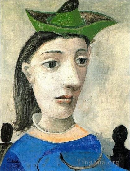 Pablo Picasso Andere Malerei - Femme au chapeau vert 2 1939