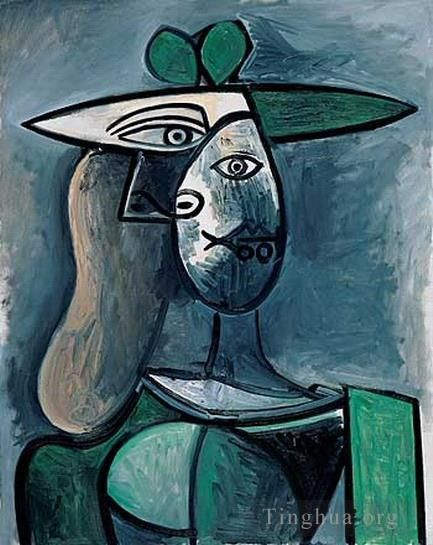 Pablo Picasso Andere Malerei - Femme au chapeau1961