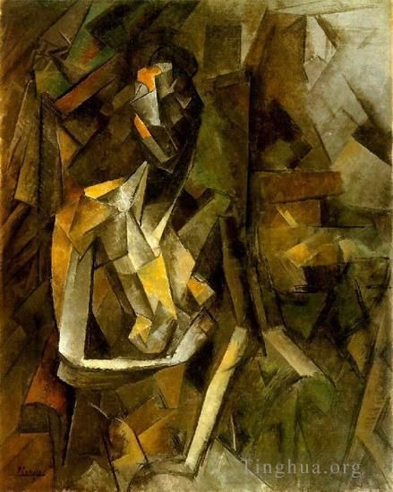Pablo Picasso Andere Malerei - Femme nue assise 1909