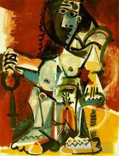 Pablo Picasso Andere Malerei - Neue Frau auf dem Sofa, 1965