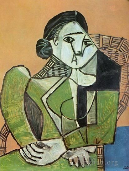 Pablo Picasso Andere Malerei - Françoise assistiert auf einem Sofa, 1953