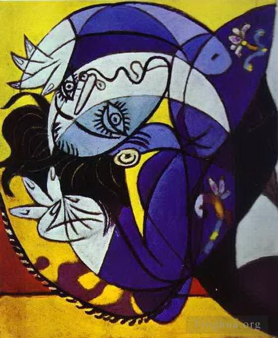 Pablo Picasso Andere Malerei - Mädchen auf einem Kissen 1936