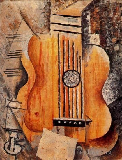 Pablo Picasso Andere Malerei - Gitarre Jaime Eva 1912
