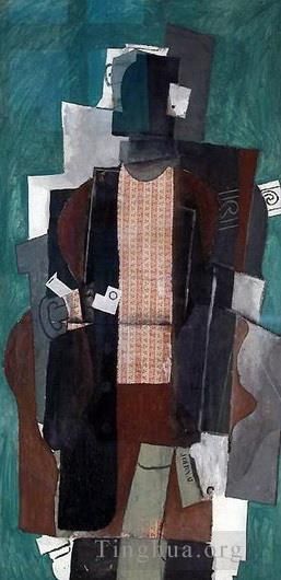 Pablo Picasso Andere Malerei - Homme a la Pipe 1911