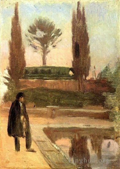 Pablo Picasso Andere Malerei - Mann im Park 1897