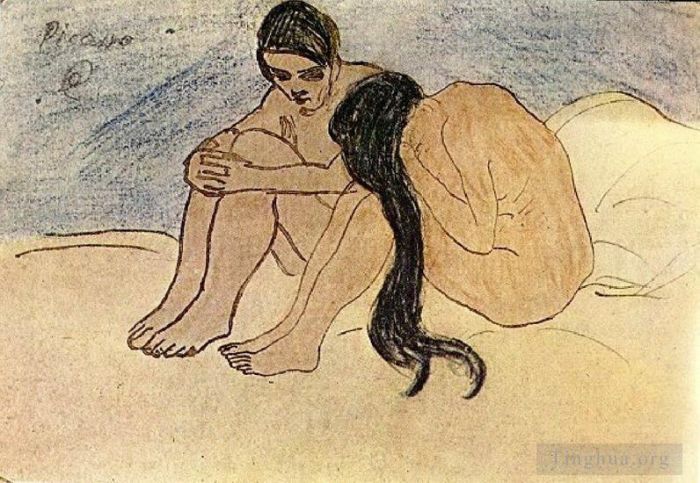 Pablo Picasso Andere Malerei - Homme et Femme 1902
