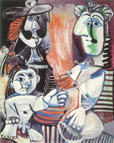 Pablo Picasso Andere Malerei - Homme Femme et Enfant 2 1970