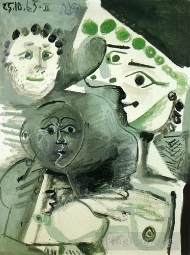 Pablo Picasso Andere Malerei - Homme mere et enfant II 1965