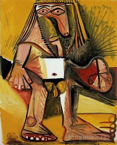 Pablo Picasso Andere Malerei - Homme nu debüt 1971