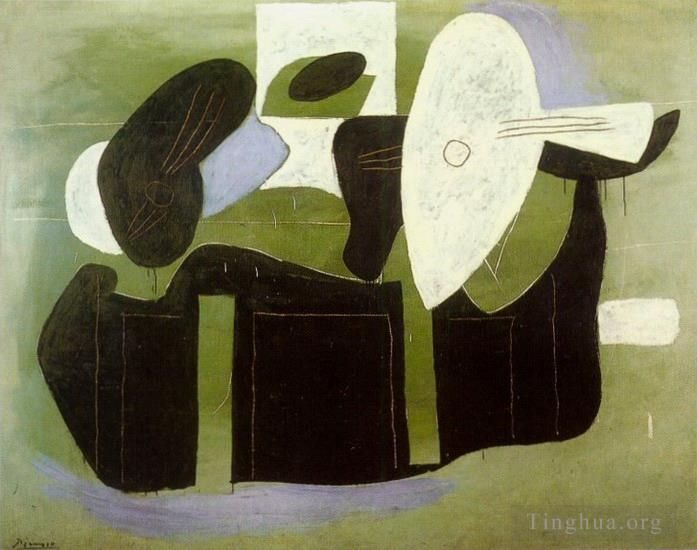 Pablo Picasso Andere Malerei - Musikinstrumente auf einem Tisch 1926