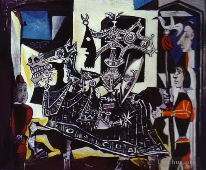 Pablo Picasso Andere Malerei - Knight Page und Monk 1951