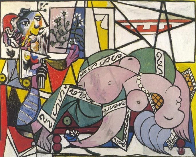 Pablo Picasso Andere Malerei - Atelier Deux Personnages 1934