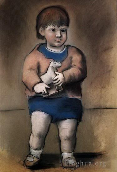 Pablo Picasso Andere Malerei - L enfant au jouet cheval Paulo 1923