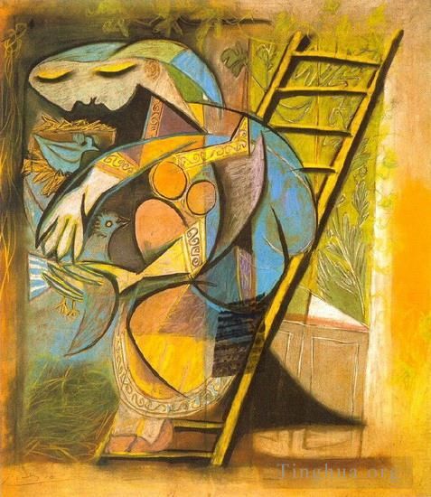 Pablo Picasso Andere Malerei - La Femme aux Tauben 1930