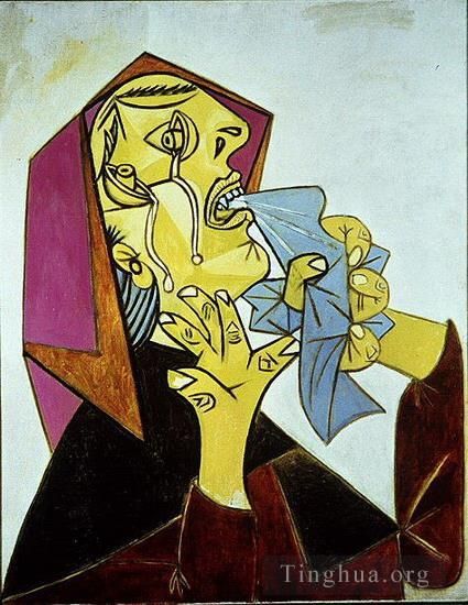 Pablo Picasso Andere Malerei - La femme qui pleure avec mouchoir III 1937