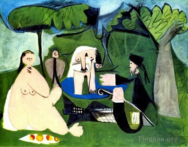 Pablo Picasso Andere Malerei - Le dejenuer sur l'herbe Manet 1960