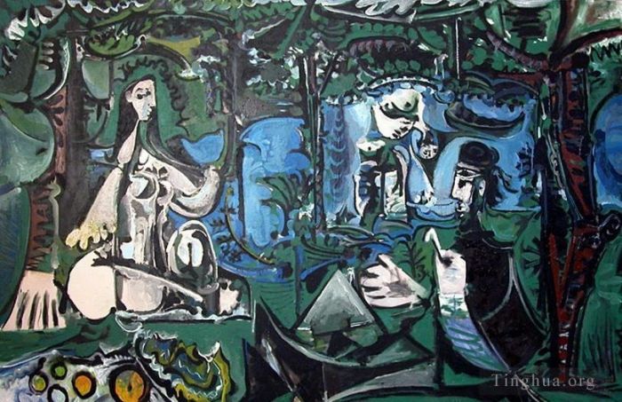 Pablo Picasso Andere Malerei - Le dejeuner sur l'herbe Manet 1960