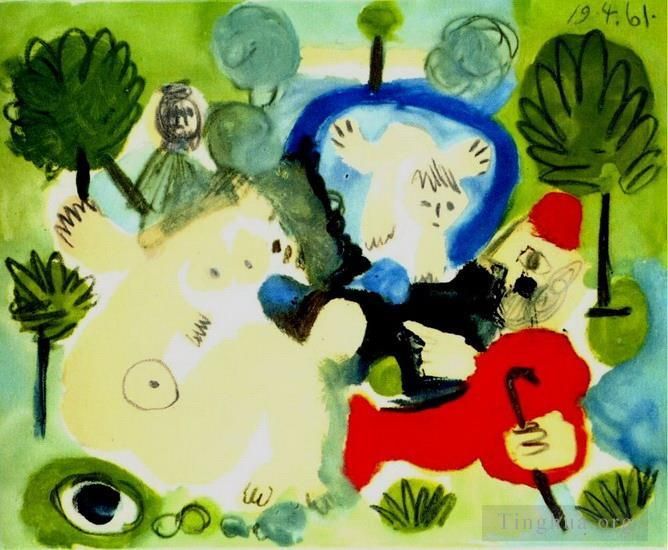 Pablo Picasso Andere Malerei - Le dejeuner sur l'herbe Manet 1961