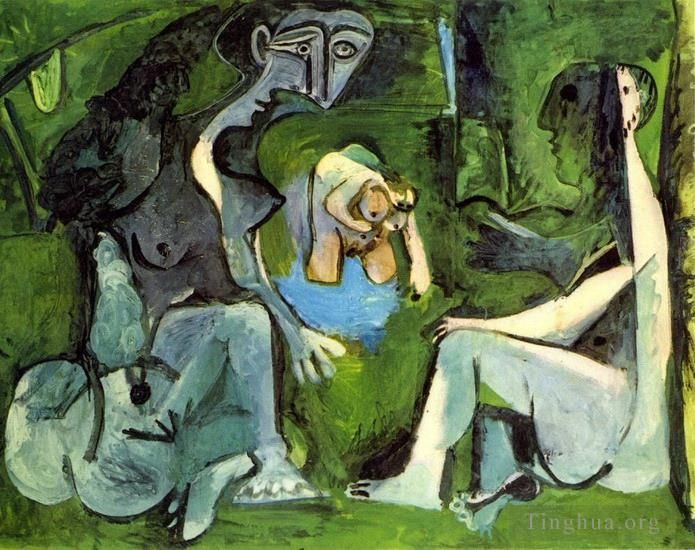 Pablo Picasso Andere Malerei - Le dejeuner sur l'herbe Manet 8 1961